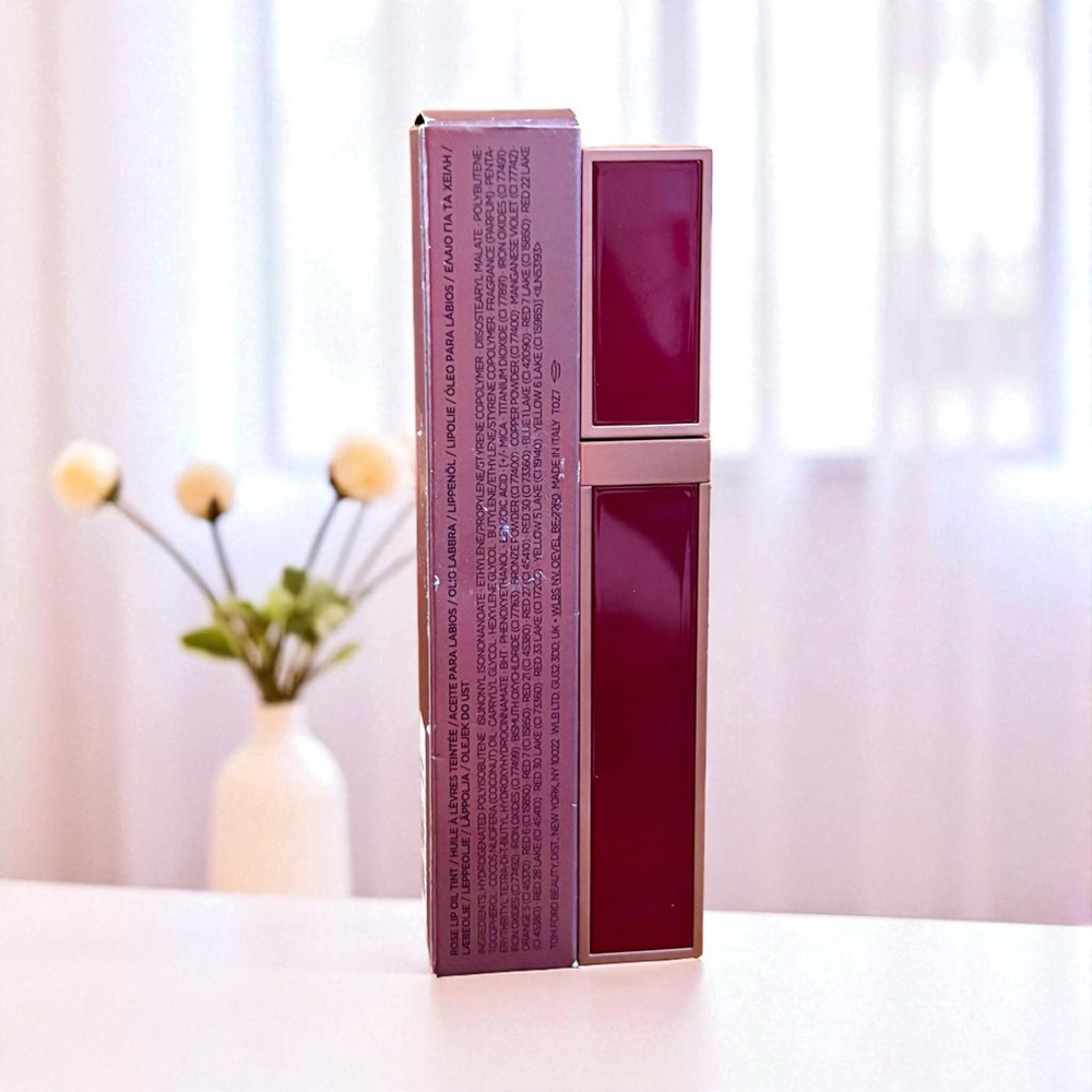 💎 Tom Ford Rose Lip Oil Tint Full-Size New In Box - Picture 3 of 11